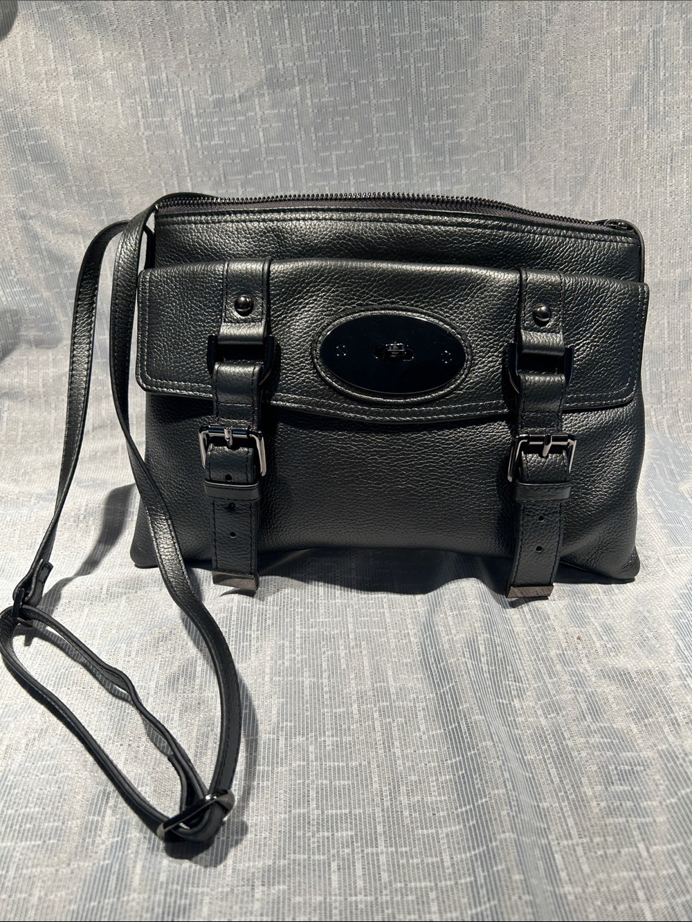 Danier Black Pebbled Leather Crossbody Bag - Pristine NWOT